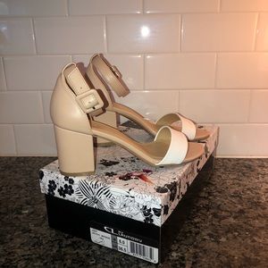 White/ nude heels size 6, never worn